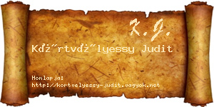 Körtvélyessy Judit névjegykártya
