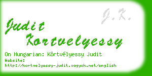 judit kortvelyessy business card