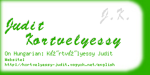 judit kortvelyessy business card